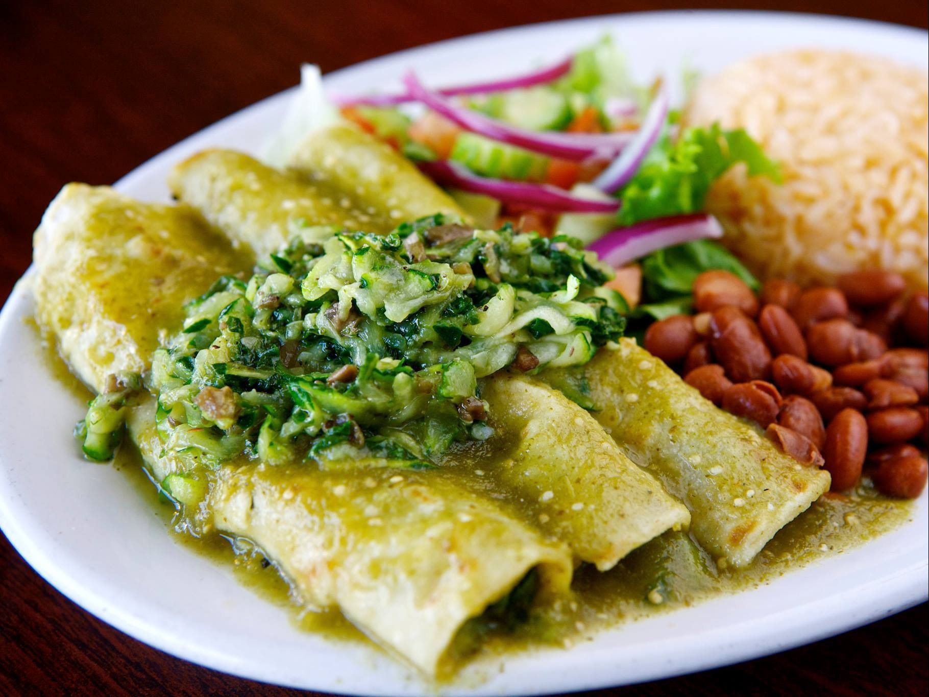 Order Enchiladas Platter food online from Un Solo Sol Kitchen store, Los Angeles on bringmethat.com