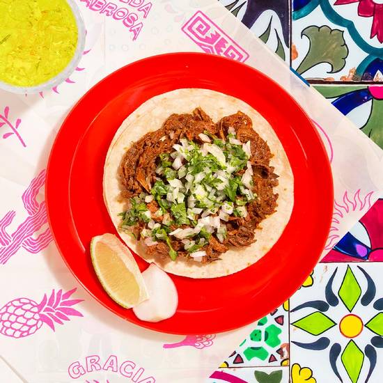 Order Barbacoa Taco food online from La Pina Cantina Mexican Grill store, Chicago on bringmethat.com