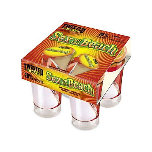 Order Twisted Shotz Sex On The Beach (4PK 25 ML) 131979 food online from Bevmo! store, Fairfield on bringmethat.com