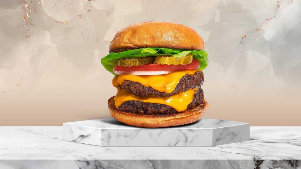 Order Vegan Double  Cheese Burger   food online from Vegan Burger Room store, Phoenix on bringmethat.com