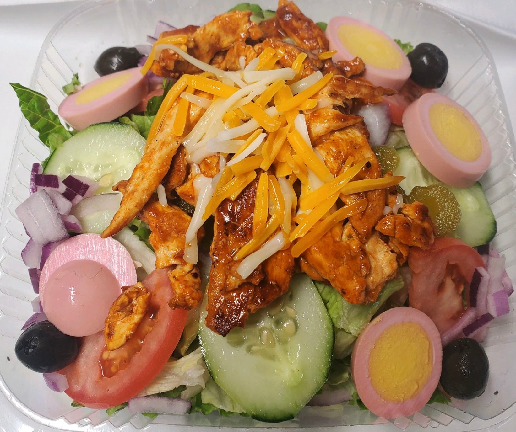Order Buffalo Chicken Salad - Salad food online from Giovannis Pizza And Bakery store, Harrisburg on bringmethat.com