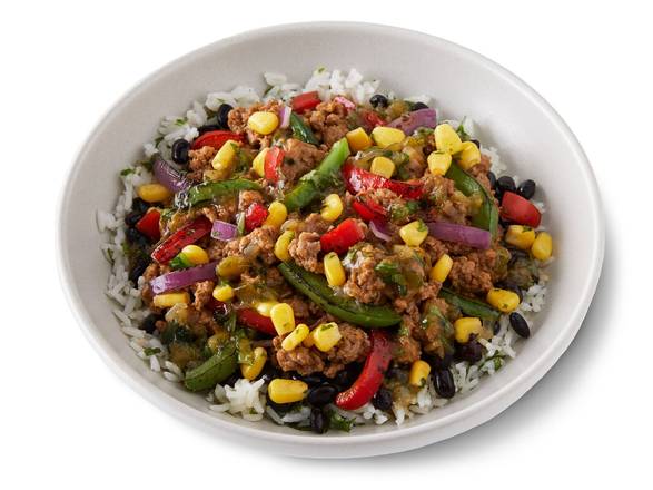 Order IMPOSSIBLE™ Fajita Bowl food online from Qdoba Mexican Eats store, Chesterfield on bringmethat.com