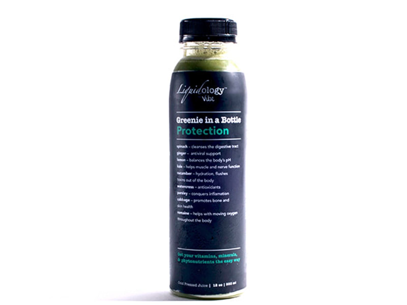 Order Greenie In A Bottle - Protection 12 oz. food online from Vibe Health Bar store, Folsom on bringmethat.com