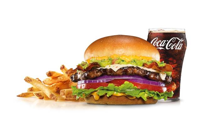 Order Guacamole Bacon Angus Burger Combo food online from Carl Jr store, King City on bringmethat.com
