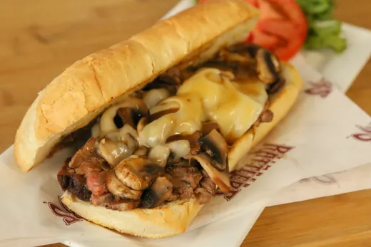 Order Steak and Mushrooms in Italian Sauce Sub food online from New York Pizza Co store, Riverside on bringmethat.com