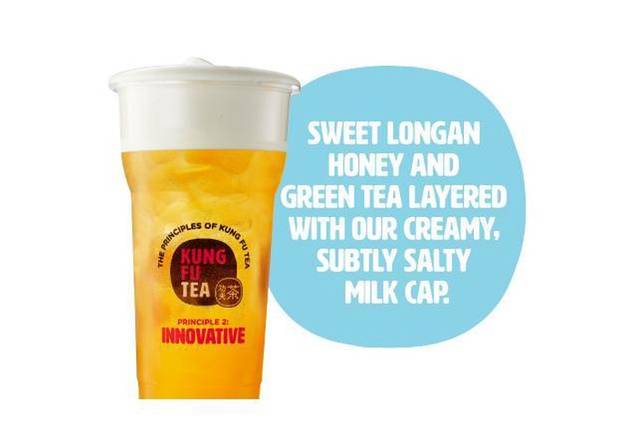 Order Honey Green Tea Cap food online from Kung Fu Tea store, Grand Rapids on bringmethat.com