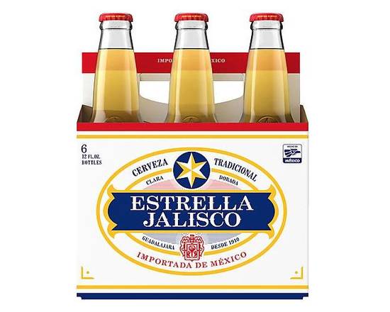 Order Estrella Jalisco 6 pk  Bottles food online from Pacific Liquor Market store, Bell Gardens on bringmethat.com