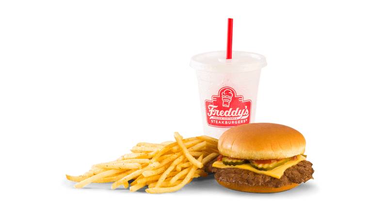 Order Kid's Steakburger with Cheese Combo food online from Freddy Frozen Custard & Steakburgers store, Glendale Heights on bringmethat.com