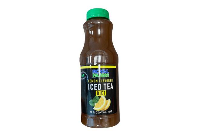 Order Royal Farms Diet Lemon Flavored Iced Tea (Pint) food online from Royal Farms store, Dover on bringmethat.com