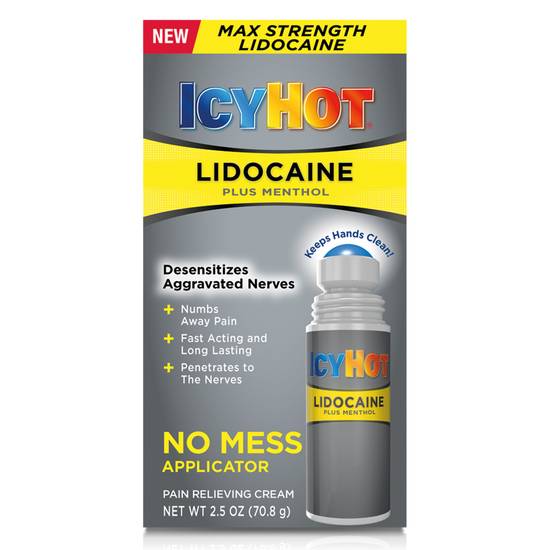 Order Icy Hot Lidocaine with Menthol No-Mess (2.5 oz) food online from Rite Aid store, TOLEDO on bringmethat.com