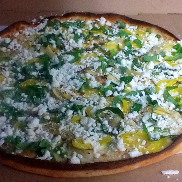 Order Greek Pizza food online from Lenzini's 241 Pizza store, Los Angeles on bringmethat.com