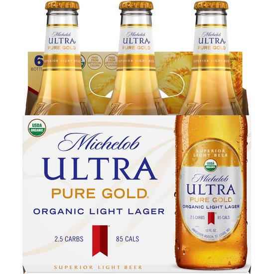Order Michelob Ultra Pure Gold, 6pk-12oz bottle beer (3.8% ABV) food online from Right Choice Food Mart store, Spring on bringmethat.com