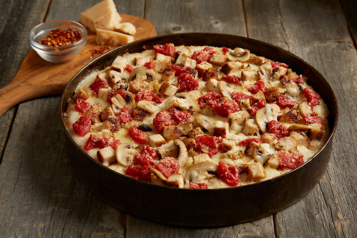 Order Great White® Pizza - Mini food online from Bj Restaurant & Brewhouse store, North Canton on bringmethat.com