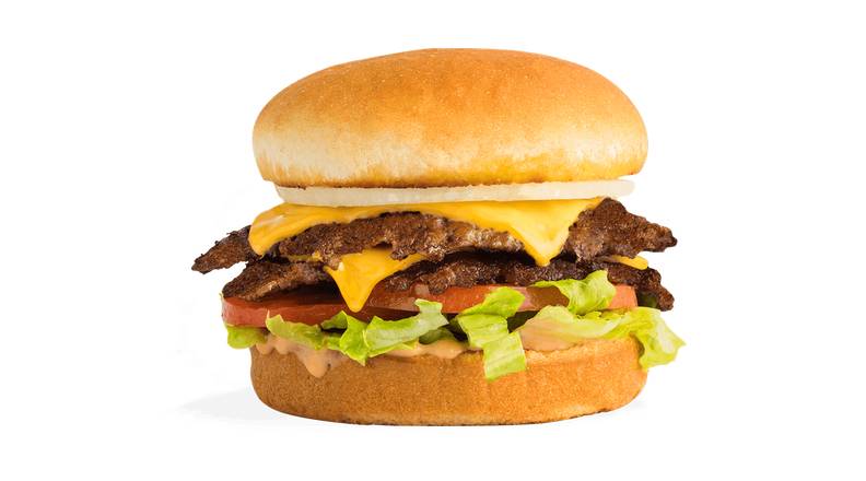 Order Double California Burger food online from Freddy's Frozen Custard and Steakburgers store, Decatur on bringmethat.com