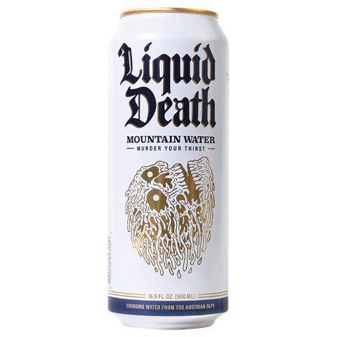 Order Liquid Death Mountain Water 16.9oz food online from Speedway store, Greensburg on bringmethat.com