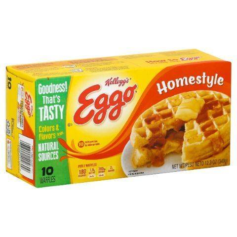 Order Kellogg's Eggo Homestyle Waffles 10 Pack food online from 7-Eleven store, Lakewood on bringmethat.com