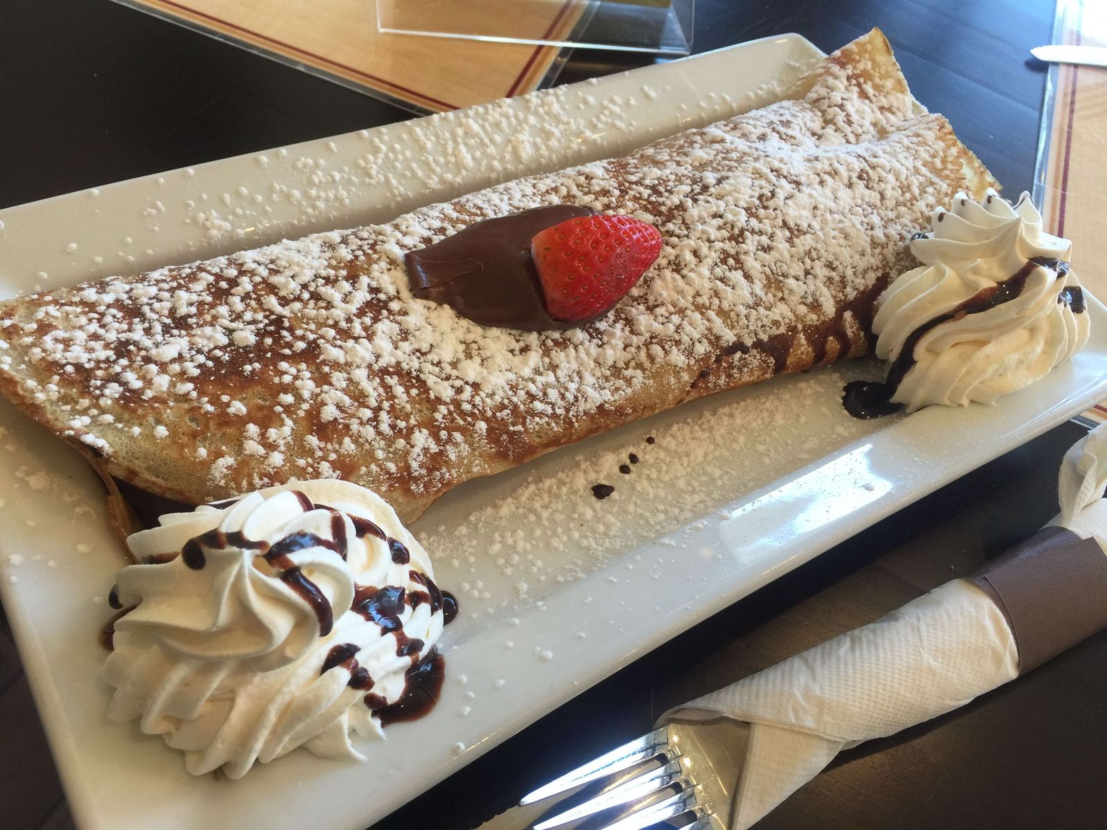 Order Choco-banana Crepe food online from Madison Cafe & Grill store, Creskill on bringmethat.com