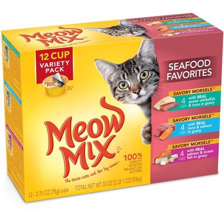 Order Meow Mix Cat Food, Seafood Favorites, Variety Pack - 12 ct food online from Rite Aid store, REEDLEY on bringmethat.com