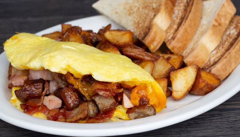 Order Meat Lovers Omelet food online from Metro Diner store, Plainfield on bringmethat.com