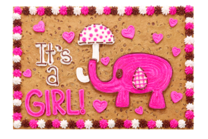 Order It's a Girl Elephant Cookie Cake food online from American Deli on Broad St. store, Athens on bringmethat.com