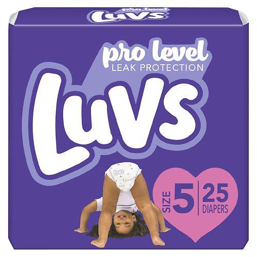 Order Luvs Pro Level Leak Protection Diapers Size 5 - 25.0 ea food online from Walgreens store, Concord on bringmethat.com