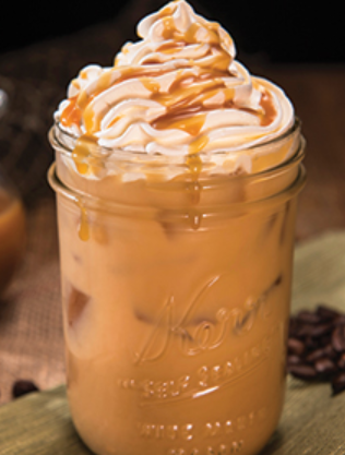 Order Iced Caramel Macchiato food online from Huckleberry store, Anaheim on bringmethat.com
