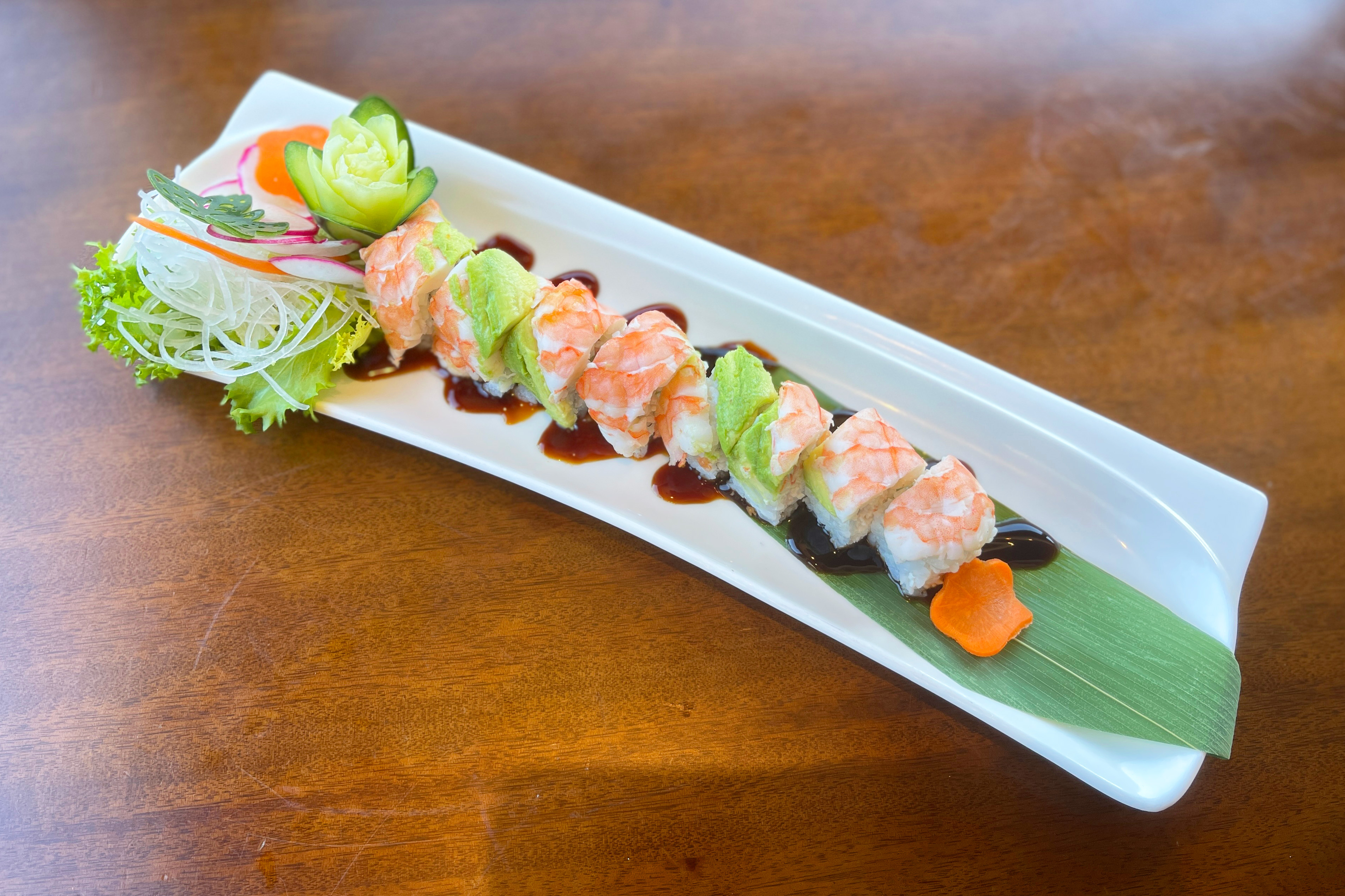 Order Tiger Shrimp Roll food online from Zen Sushi store, La Crescenta on bringmethat.com