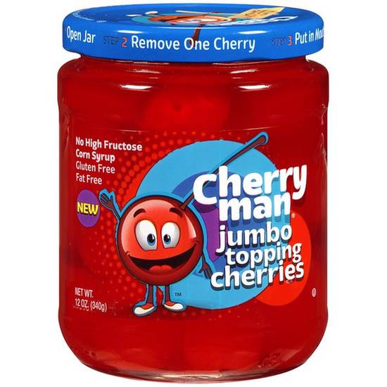 Order Cherry Man Jumbo Topping Maraschino Cherries food online from Deerings Market store, Traverse City on bringmethat.com