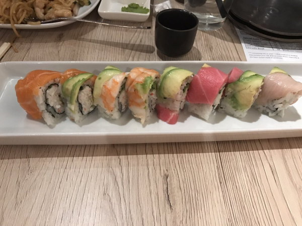 Order Rainbow Roll food online from Seksun Sushi store, Chandler on bringmethat.com