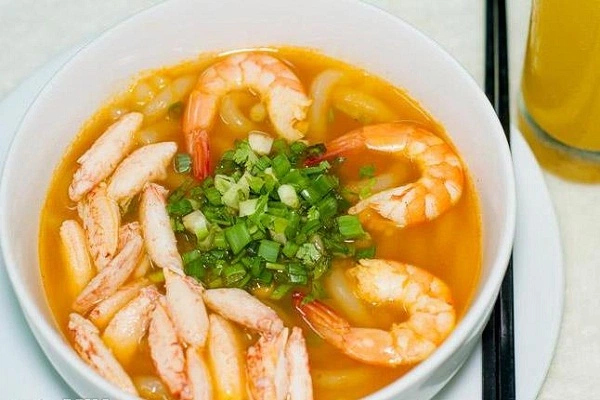Order N.12 Crab and Shrimp udon noodle/ Banh Canh Cua food online from Max Saigon store, Chandler on bringmethat.com