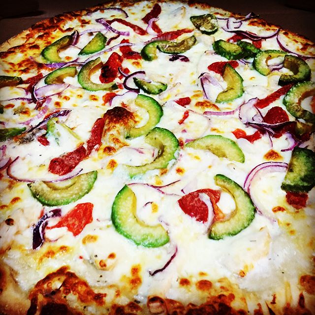 Order Avocado Specialty Pizza food online from Husky Pizza store, Coventry on bringmethat.com