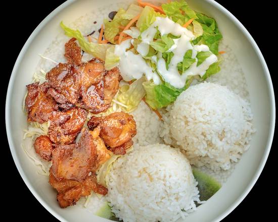 Order Mochiko Chicken Plate food online from Fukuya Ramen store, Wahiawa on bringmethat.com