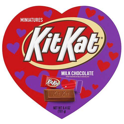 Order Kit Kat Miniatures, Wafer Candy Bars, Valentine's Day, Heart Gift Box Milk Chocolate - 6.4 oz food online from Walgreens store, Daly City on bringmethat.com