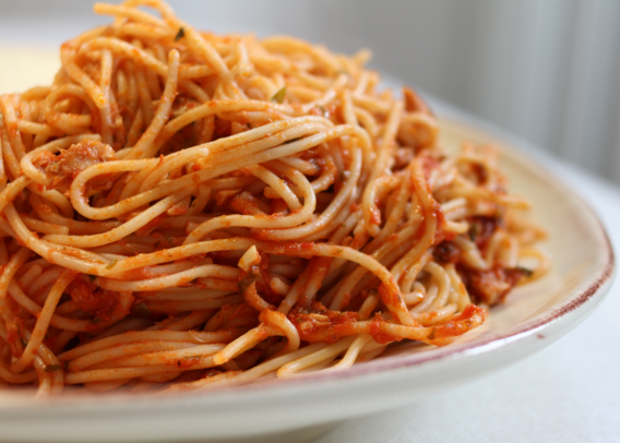 Order Spaghetti with Marinara Sauce food online from Papa Dom's Pizza store, Powell on bringmethat.com