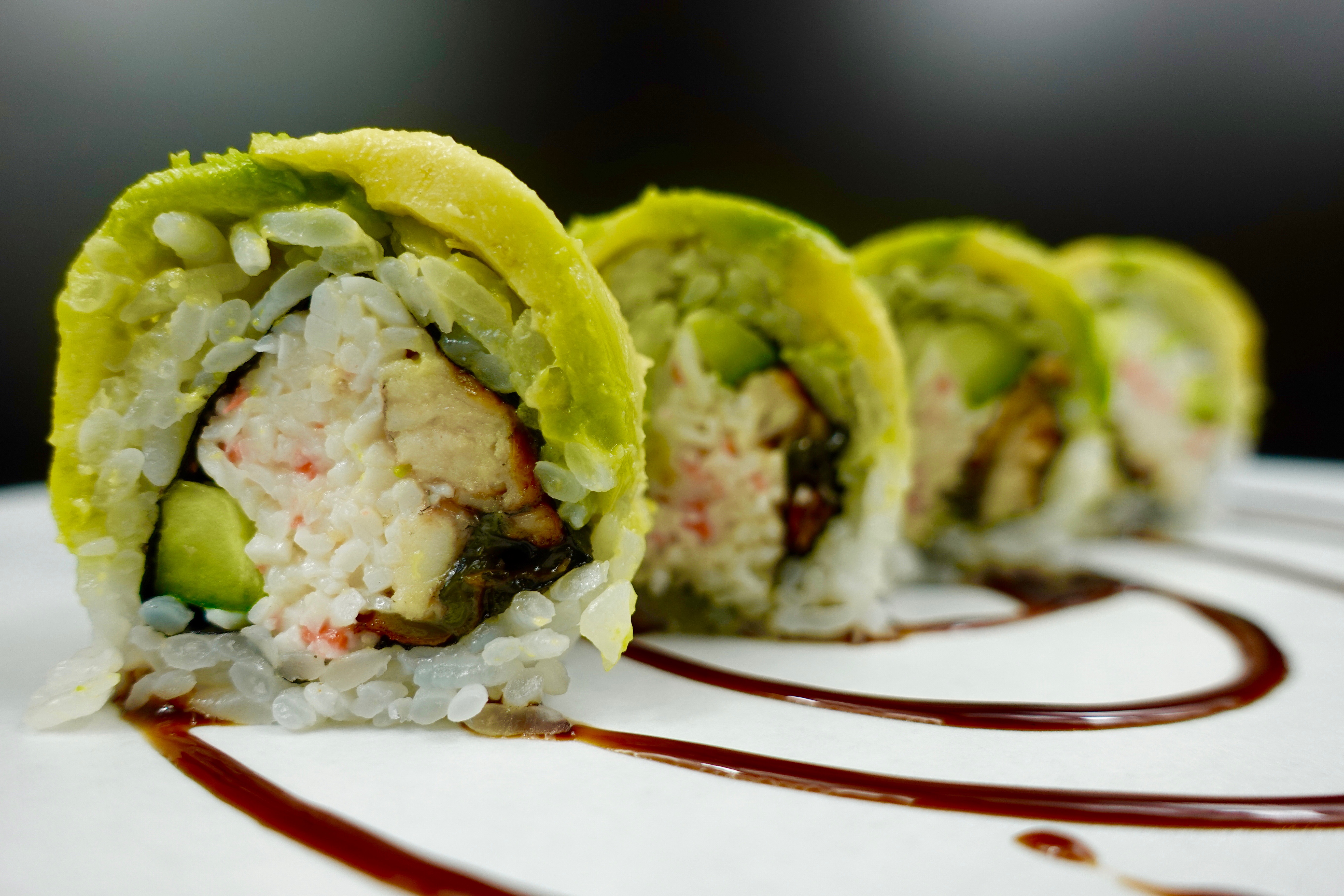 Order Caterpillar Roll food online from Sushi Q store, Los Angeles on bringmethat.com
