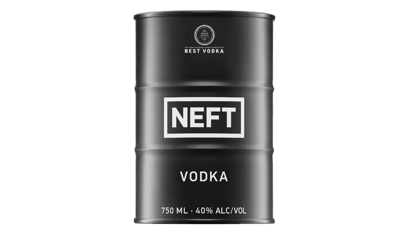 Order Neft Black Barrel Vodka 750 ml bottle (40% ABV) food online from Liquor Palace store, Burbank on bringmethat.com