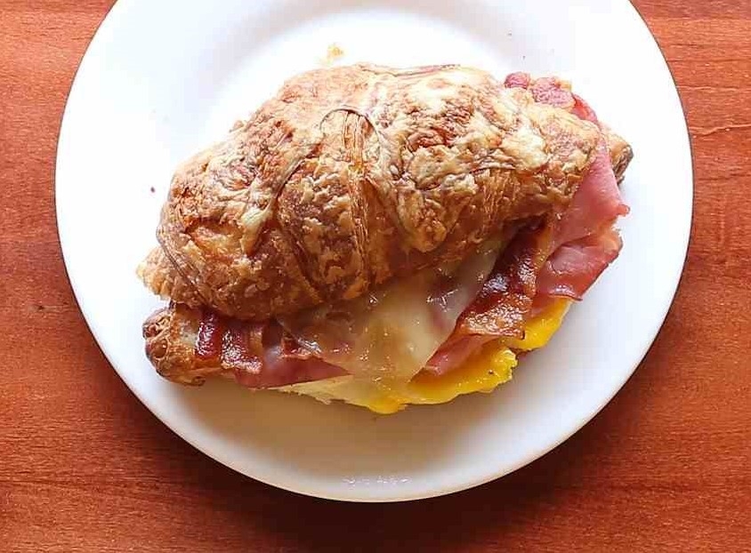 Order Ham & Cheese Breakfast Croissant food online from Wealthy Street Bakery store, Grand Rapids on bringmethat.com
