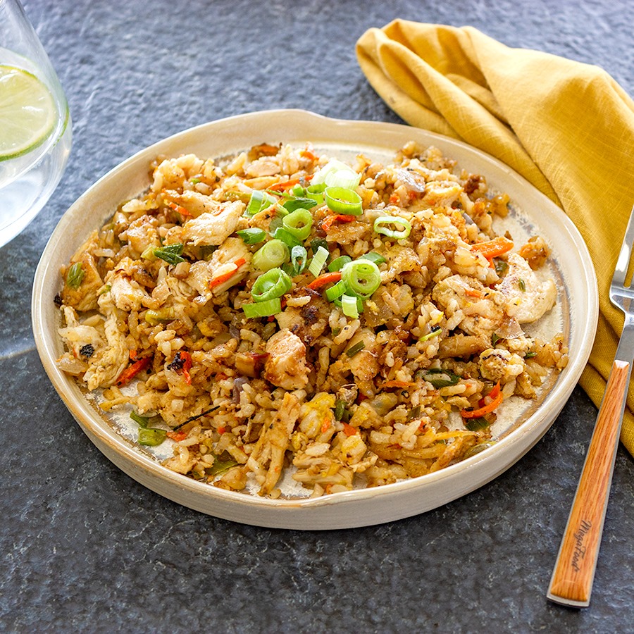 Order Chicken Fried Cauli Rice food online from Evolve Juicery & Kitchen store, Omaha on bringmethat.com