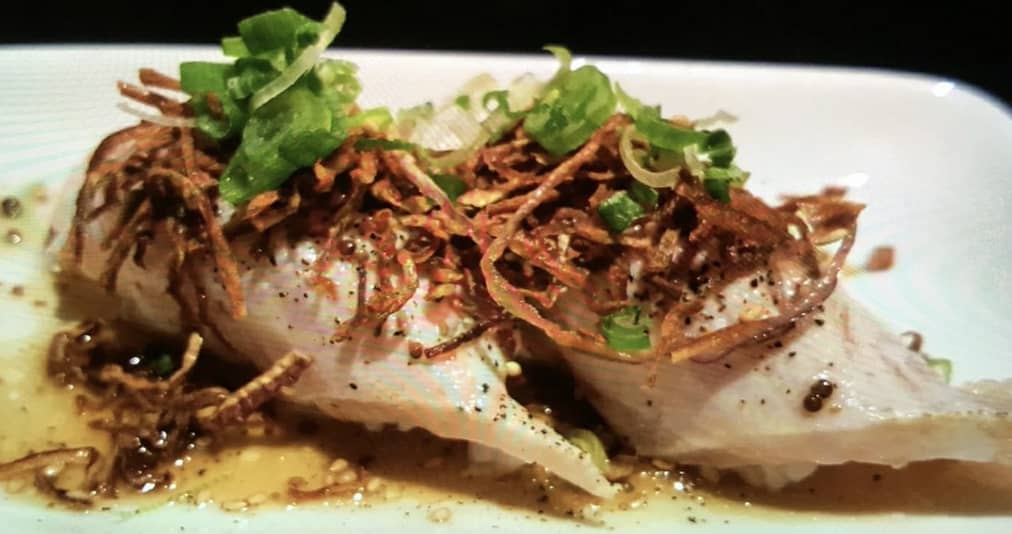 Order Seared Albacore Sushi food online from Bad Sushi store, Los Angeles on bringmethat.com
