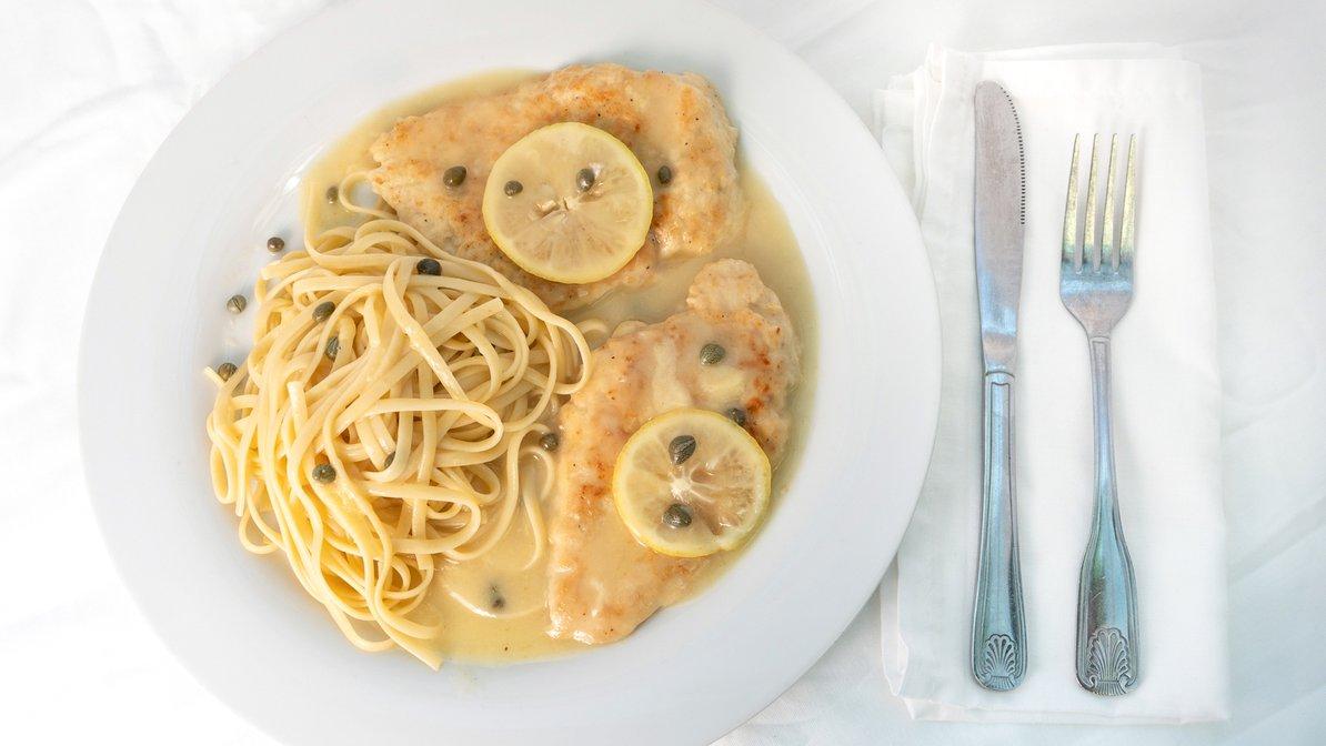 Order Chicken Piccata food online from Gondolier Italian Restaurant and Pizza store, Clearwater Beach on bringmethat.com