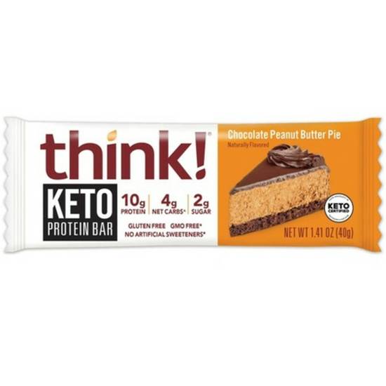 Order Think! Keto Protein Bar - Choc/PB Pie food online from IV Deli Mart store, Goleta on bringmethat.com