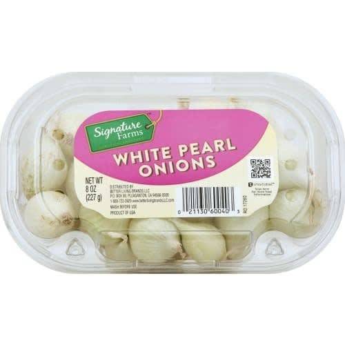 Order Signature Farms · White Pearl Onions (8 oz) food online from Randalls store, Galveston on bringmethat.com
