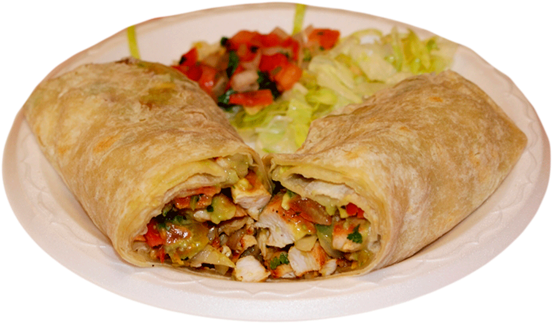 Order Chicken Burrito food online from Rivas Mexican Grill store, Carson City on bringmethat.com