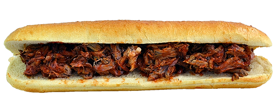 Order 8" BBQ Pulled Pork Sub food online from Larrys Giant Subs store, Jacksonville on bringmethat.com