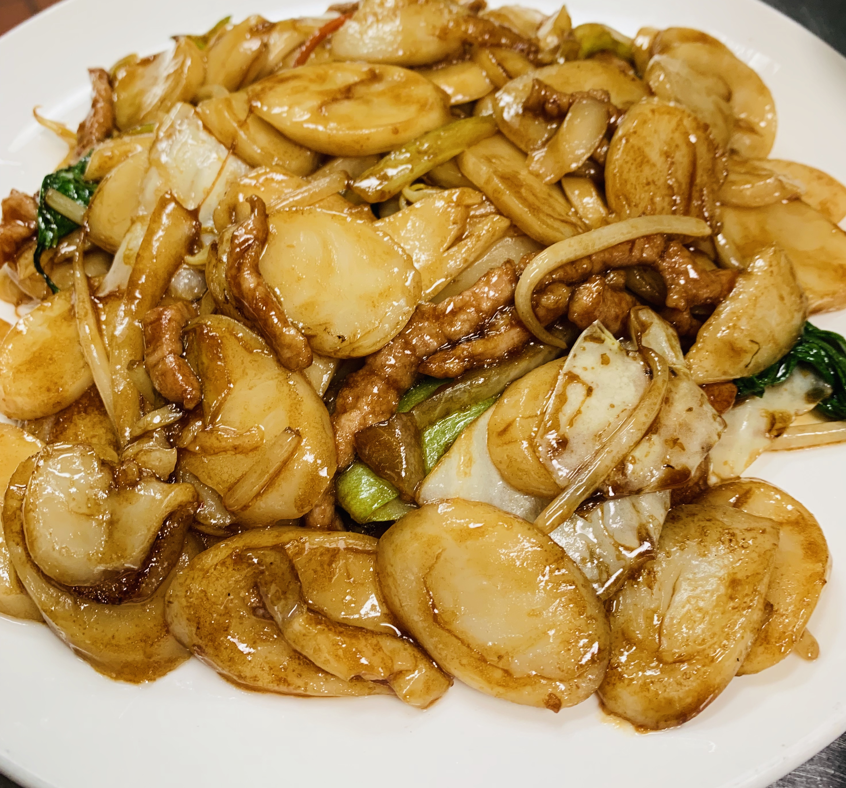 Order Sauteed Rice Cake with Pork, Chicken or Vegetables  food online from The Bund store, Forest Hills on bringmethat.com
