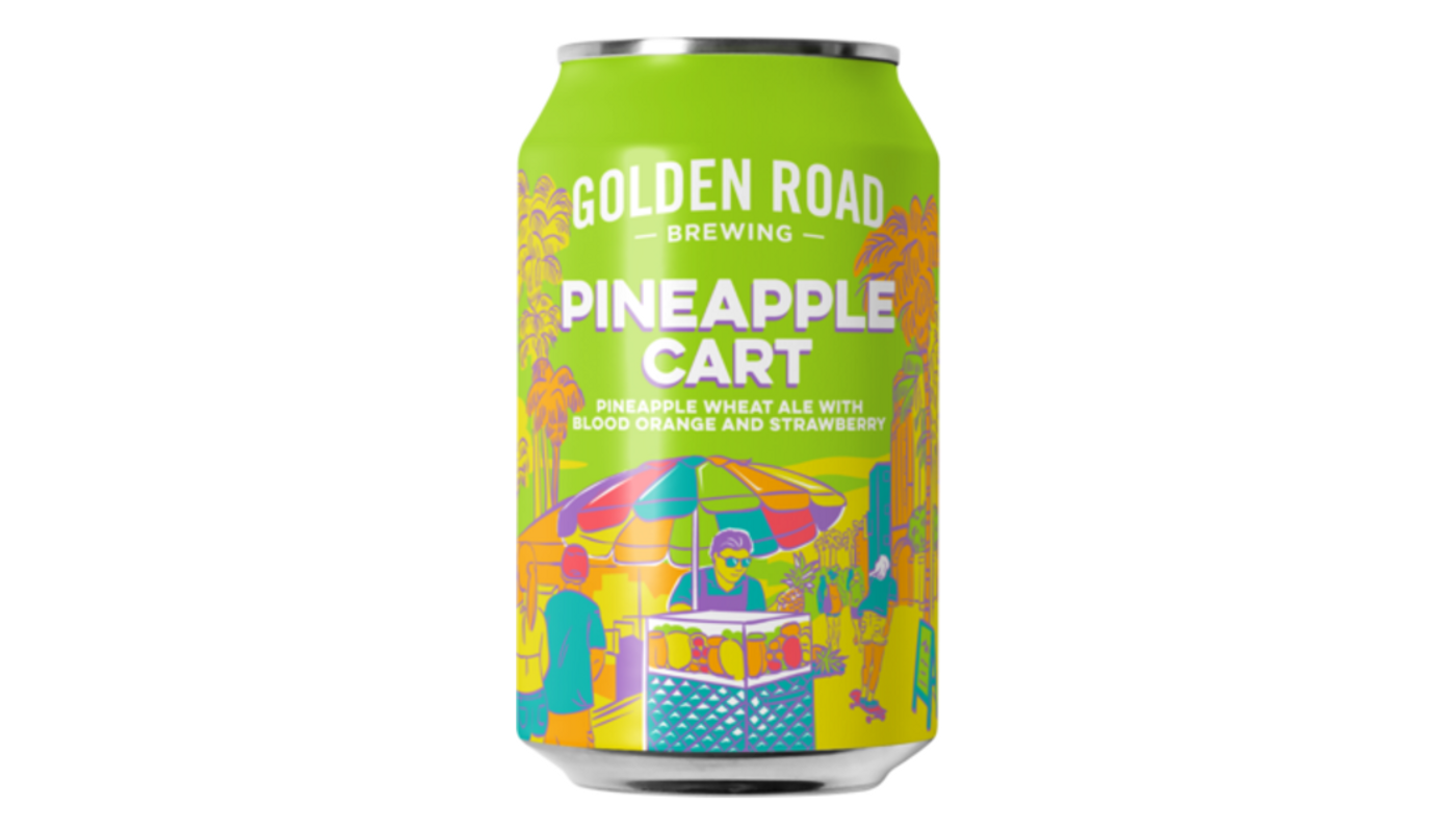 Order Golden Road Brewing Pineapple Cart 6x 12oz Cans food online from Oceanview Liquor store, Hermosa Beach on bringmethat.com