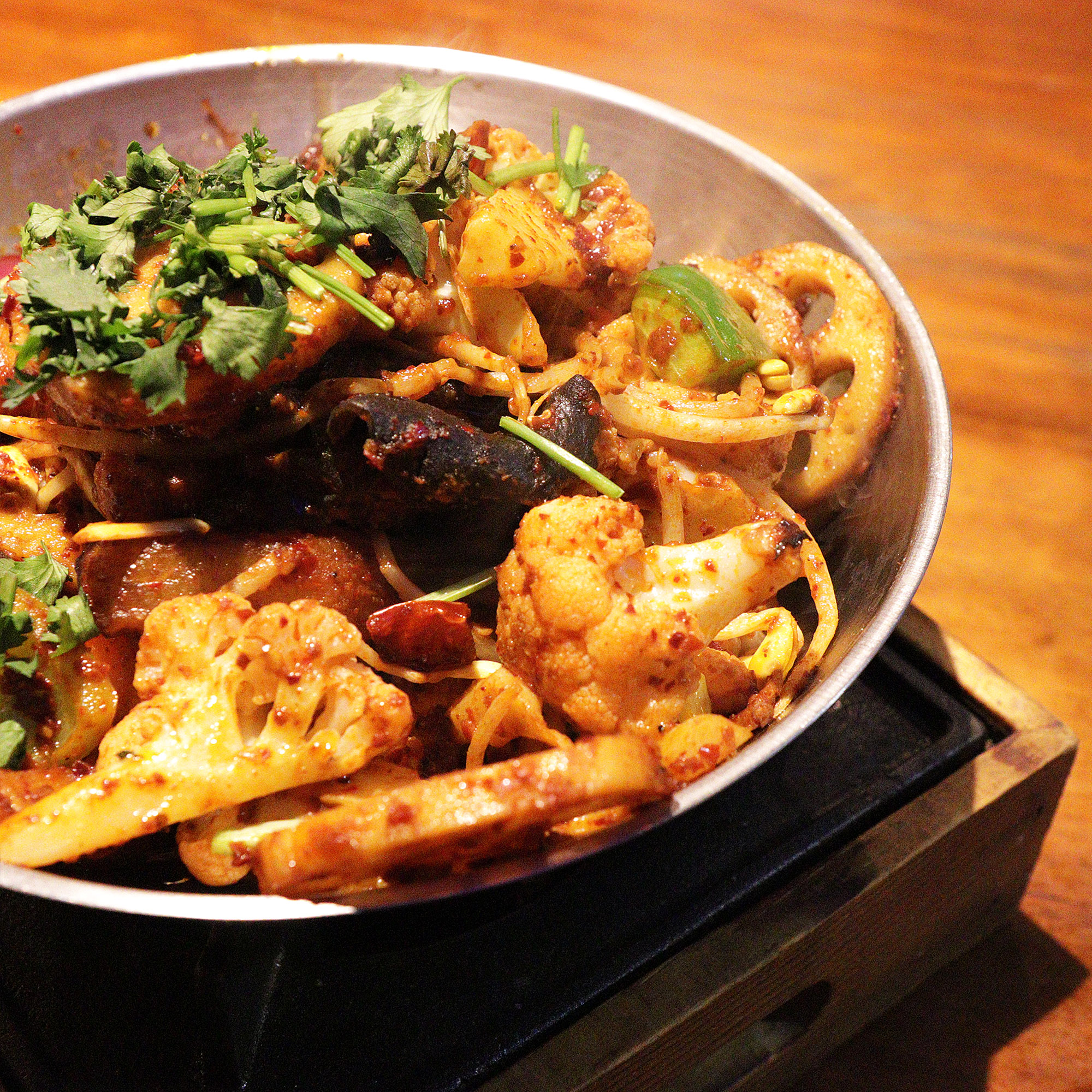Order Spicy Cauliflower Dry Pot food online from Cafe Wang store, La Verne on bringmethat.com