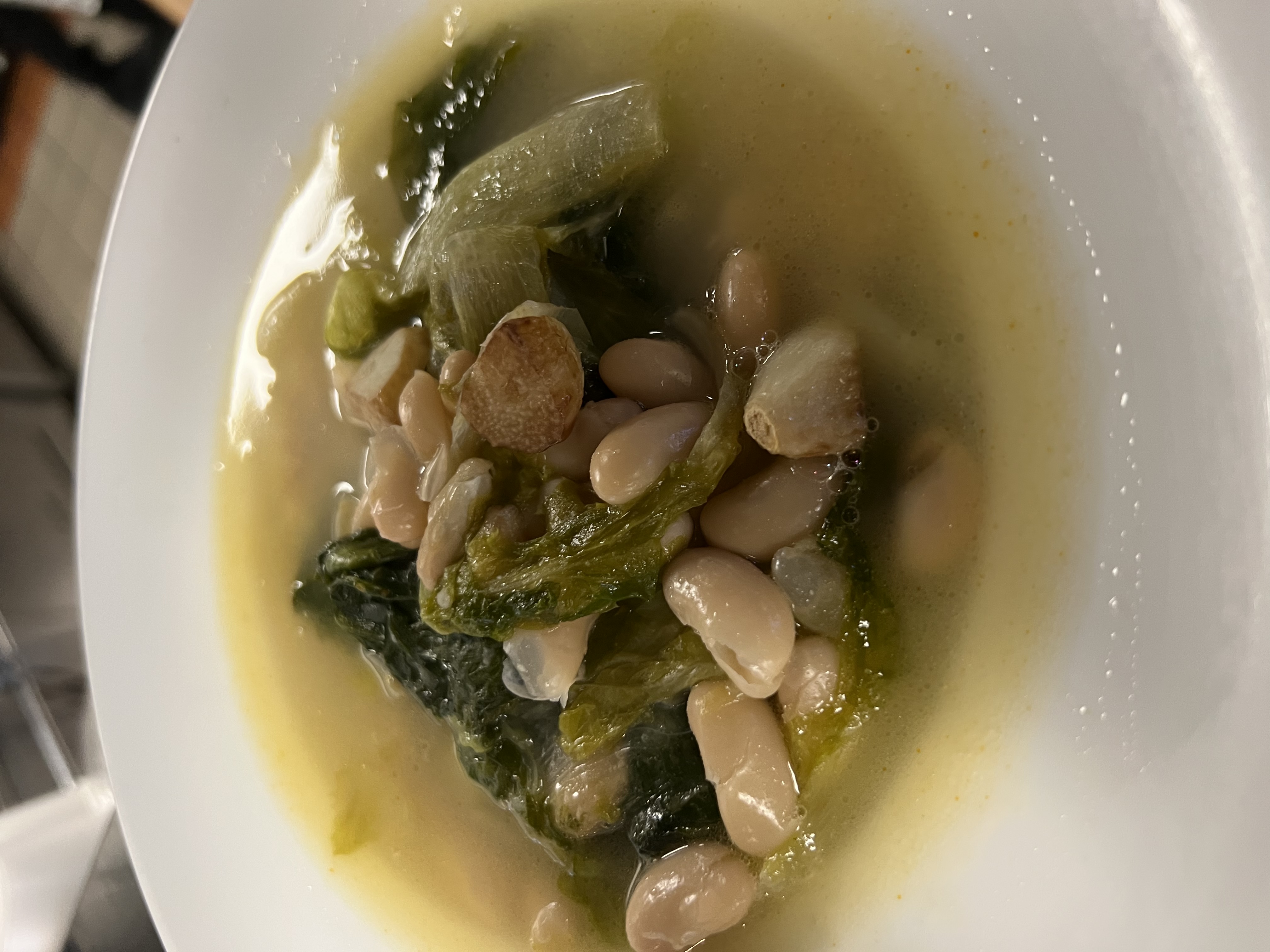 Order Escarole and Beans Soup food online from Three Boys From Italy store, Northvale on bringmethat.com