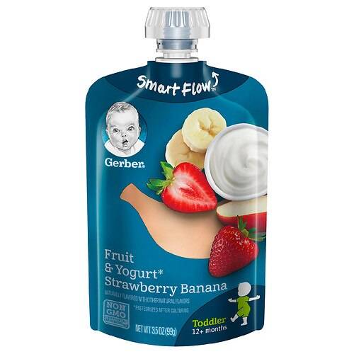 Order Gerber Snacks for Toddler Fruit & Yogurt Strawberry Banana - 3.5 oz food online from Walgreens store, SALEM on bringmethat.com
