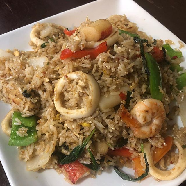 Order Spicy Seafood Fried Rice food online from Wanya Thai Restaurant store, Canyon Country on bringmethat.com